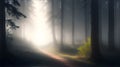 Morning Dew, Foggy, Spirituality Landscape Generative AI