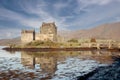 Morning at Eilean Donan Castle. Kyle Lochalsh, Northwest Highlands, Scotland  UK Royalty Free Stock Photo