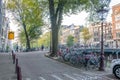 Morning Embankment of the Amsterdam Canal Royalty Free Stock Photo