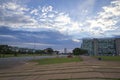 Morning at the Esplanade of Ministries in Brasilia Royalty Free Stock Photo