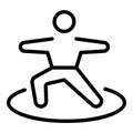 Morning exercise icon, outline style