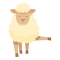 Morning exercise lamb icon cartoon vector. Artwork cute