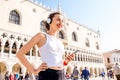 Morning exercise in the old town of Venice Royalty Free Stock Photo