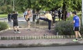 Morning exercises in Lumphini Park, Bangkok, Thailand