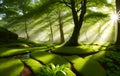 Fantasy Landscape Green, fairy forest