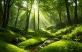 Fantasy Landscape Green, fairy forest