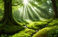 Fantasy Landscape Green, fairy forest