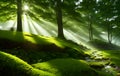 Fantasy Landscape Green, fairy forest