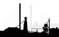 Morning Factory - Vector Illustration Royalty Free Stock Photo
