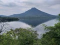 Morning view with Shadow of Mandiri mount from Larantuka Royalty Free Stock Photo