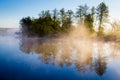 Morning fog on a calm river