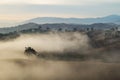 Morning fog in Goulburn River valley in Victoria, Australia Royalty Free Stock Photo