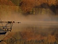 Morning fog on the Lipno lake