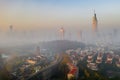 The morning fog in Nanjing