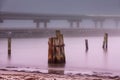 Morning Fog over Basnight Bridge and Oregon Inlet Outer Banks, North Carolina