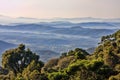 Morning fog over hilly landscape, Western Australia Royalty Free Stock Photo