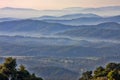Morning fog over hilly landscape, Western Australia Royalty Free Stock Photo