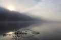 Morning fog over Lake Lajoie