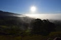 Morning fog and sun over Malibu's Zuma Beach