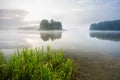 Morning foggy lake Royalty Free Stock Photo