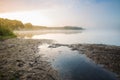 Morning foggy lake Royalty Free Stock Photo