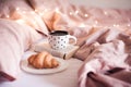 Fresh coffee with cake Royalty Free Stock Photo