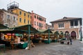 Morning at Fruit and Vegetable Market in Venice Royalty Free Stock Photo