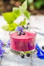 Morning garden yoghurt cocktail black currant