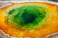 Morning Glory Pool Hot Spring in the Upper Geyser Basin, Yellowstone National Park, Wyoming, USA Royalty Free Stock Photo