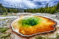 Morning glory pool in Yellowstone national park in the USA Royalty Free Stock Photo