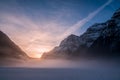 Morning Glow in Swiss Alps Royalty Free Stock Photo