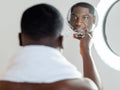 morning grooming hipster black man facial care