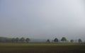 The Morning Haar or Sea Fog rolls in on the Scottish Farm Landscape near the East Coast of Scotland.