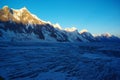 Morning on hispar glacier Royalty Free Stock Photo