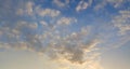 Morning horizon skyline weather background. Blue sky and clouds Royalty Free Stock Photo