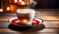 Morning jolt Coffee, tea, or cappuccino, your caffeine fix awaits Background