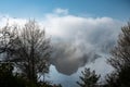 Morning lake with clouds