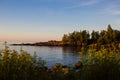 A morning lakeside view