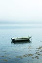 Morning landscape with a boat from Boka Bay