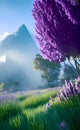 Morning landscape with Lavender field