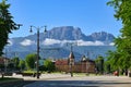 Morning landscape of the Myat-Loam mountain range in Vladikavkaz city