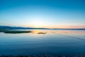 Morning landscape, picturesque lake Sevan at dawn Royalty Free Stock Photo