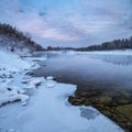 Morning landscape of the Siberian river
