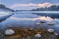 Morning landscape of the Siberian river