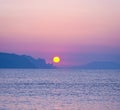 Morning landscape with sunrise over sea Royalty Free Stock Photo