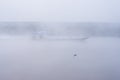 Morning lifestyle foggy lake view