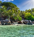 Morning light at Beach Anse Severe, La Digue, Seychelles