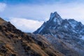 Morning Light on Fishtail Mountain Royalty Free Stock Photo