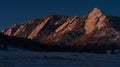 Morning light on the Flatirons Royalty Free Stock Photo