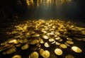 Ancient gold coin reflecting history and cultural heritage.AI Generated Royalty Free Stock Photo